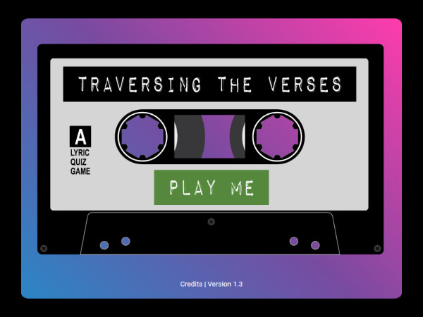 Traversing the Verses lyric quiz screenshot